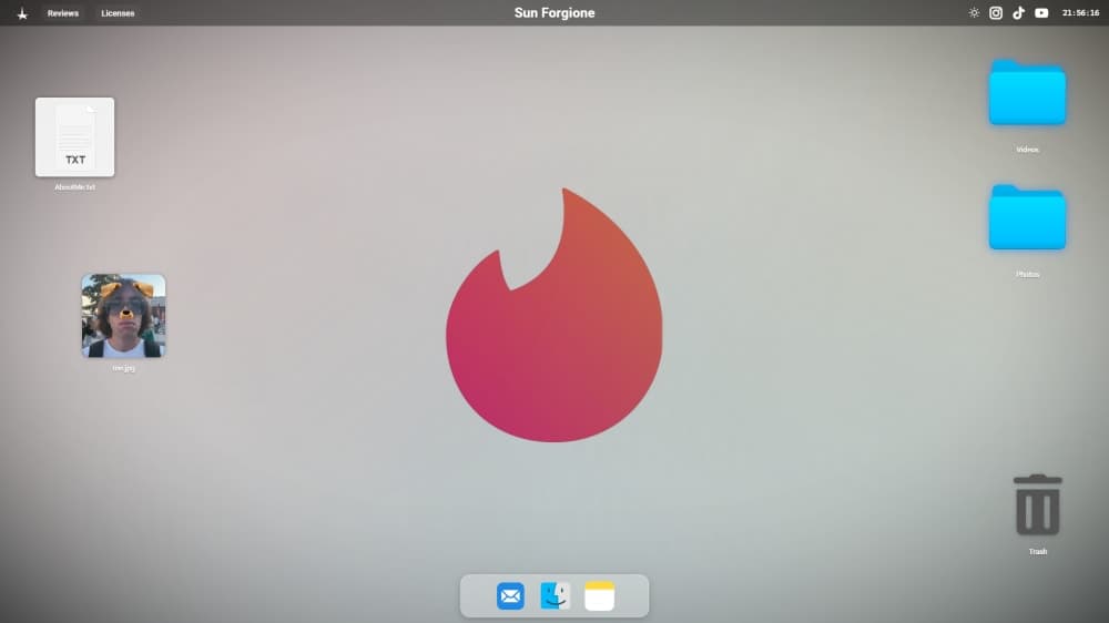 Sito web portfolio MacOS